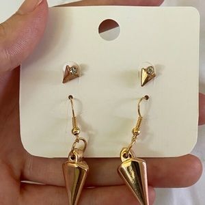 Clearance Arrowhead Shaped Dangle and Stud Earring Set